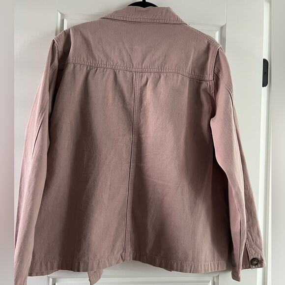 NWOT DownEast 100% Cotton Mauve Jacket Two Front Pockets Button Down Size XXL - Picture 11 of 11
